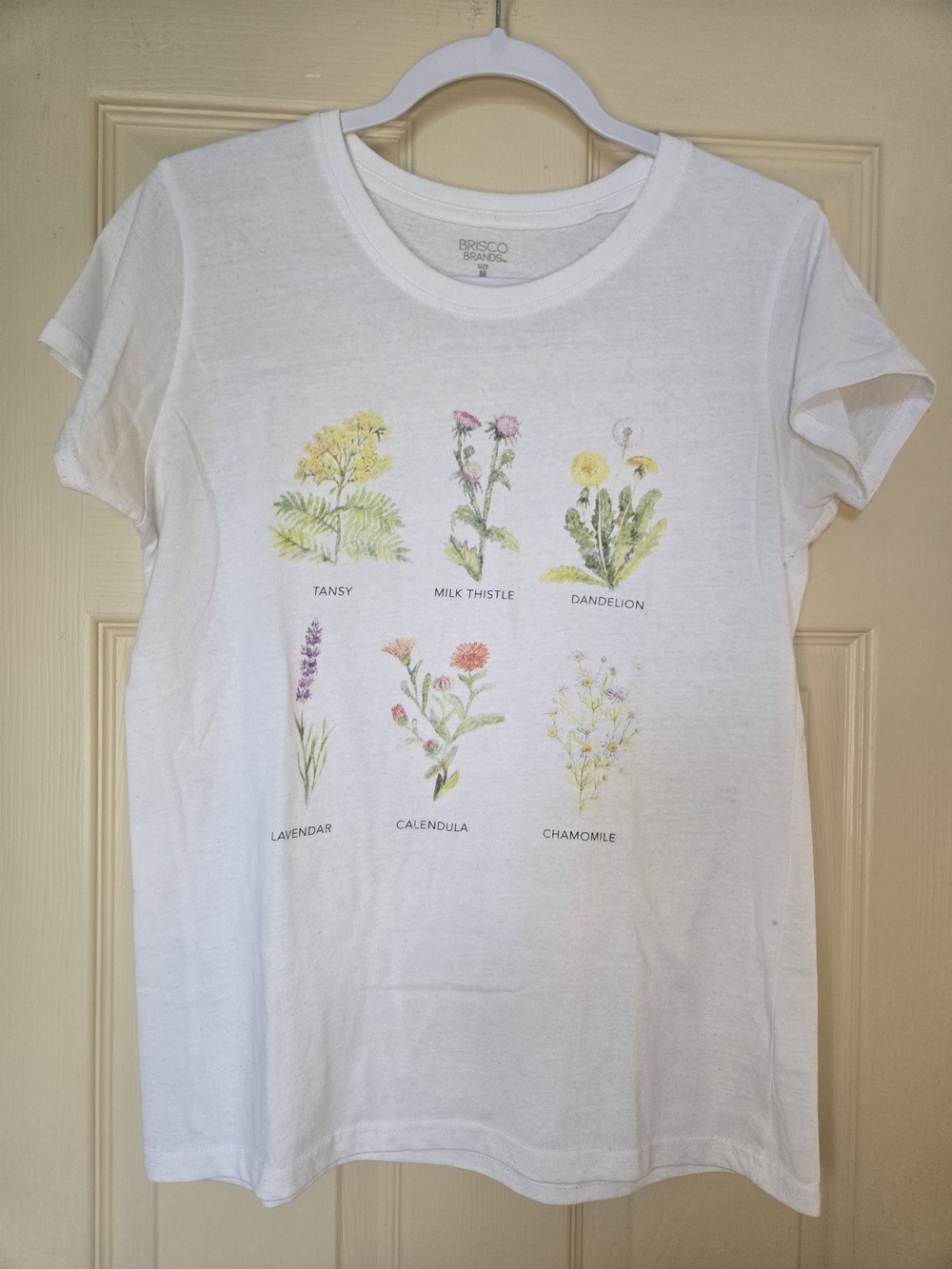 White Short Sleeve Floral Graphic Tee